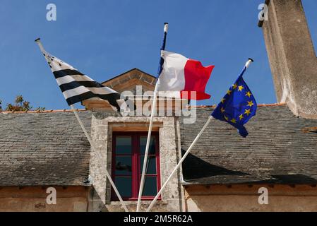 Ile d'Arz, Rathaus in Le bourg, Golfe du Morbihan, Morbihan, Bretagne, Bretagne, Bretagne, Frankreich, Europa Stockfoto