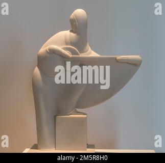 Marmorskulptur The Banjo Player 1925 von Victor Brecheret im Museum of Latin American Art (MALBA) in Buenos Aires, Argentinien Stockfoto