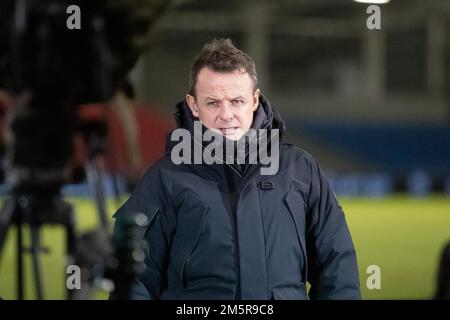 Manchester, Großbritannien. 30. Dezember 2022. BT Sport Austin Healey *** während des Gallagher Premiership Rugby-Spiels zwischen Sale Sharks und Leicester Tigers im AJ Bell Stadium, Manchester, am 30. Dezember 2022. Foto von Simon Hall. Nur redaktionelle Verwendung, Lizenz für kommerzielle Verwendung erforderlich. Keine Verwendung bei Wetten, Spielen oder Veröffentlichungen von Clubs/Ligen/Spielern. Kredit: UK Sports Pics Ltd/Alamy Live News Kredit: UK Sports Pics Ltd/Alamy Live News Stockfoto