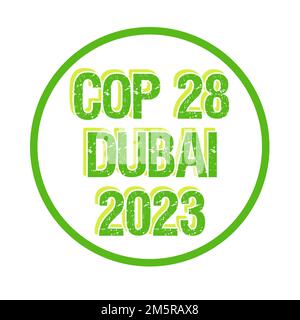 COP 28 in Dubai Symbol der Vereinigten Arabischen Emirate Stockfoto