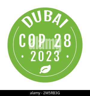 COP 28 in Dubai Symbol der Vereinigten Arabischen Emirate Stockfoto