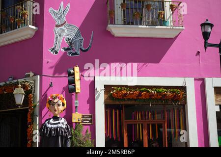 Todesfeier in Oaxaca. Farben und Aromen von Oaxaca. Stockfoto