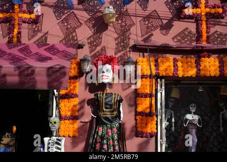 Todesfeier in Oaxaca. Farben und Aromen von Oaxaca. Stockfoto