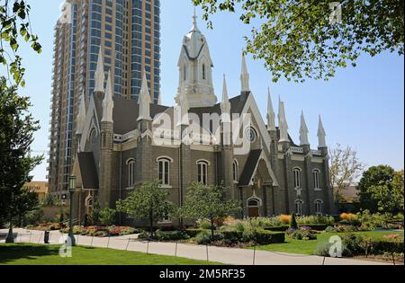 Montagehalle im Park, Salt Lake City, Utah Stockfoto