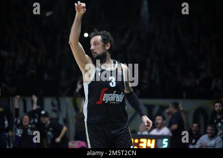 Bologna, Italien. 30. Dezember 2022. Marco Belinelli (Segafredo Virtus Bologna) während des Euroleague Basketball-Meisterschaftsspiels Segafredo Virtus Bologna vs.. Fenerbahce Beko Istanbul - Bologna, 30. Dezember 2022 in der Segafredo Arena Credit: Live Media Publishing Group/Alamy Live News Stockfoto