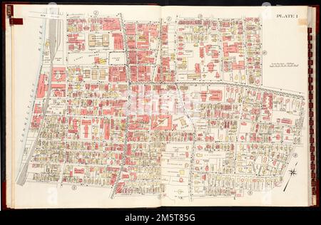 Richards Standardatlas der Stadt Springfield und der Stadt Longmeadow, Massachusetts [Kennzeichen 1] Massachusetts, Worcester, County, Long Meadow, Sumpf Massachusetts, Hampden, County, Springfield Stockfoto