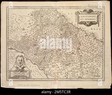 Gastinois et Senonois. Freischnitt abgebildet. Zeigt das Gebiet Frankreichs mit Corbeil im Norden, Pont sur Seyne im Osten, Auxerre im Süden und Orleans im Westen. Erscheint im Theatrum Universae Galliae des Autors. Amsterdam, 1631 , Frankreich , Centre-Val de Loire , Region , Département du Loiret France , Département de l'Yonne Stockfoto