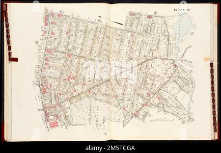 Richards Standardatlas der Stadt Springfield und der Stadt Longmeadow, Massachusetts [Kennzeichen 9] Massachusetts, Worcester, County, Long Meadow, Sumpf Massachusetts, Hampden, County, Springfield Stockfoto