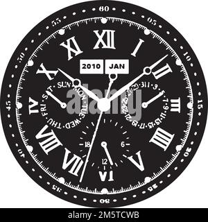 Uhrenvektor. Abbildung Isoliert Auf Weißem Hintergrund. Eine Vektordarstellung Einer Uhr. Stock Vektor