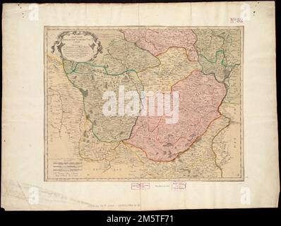 Segusiani : Partie du dioese et Archevche de Lyon : le Lyonnois et le haut forez : Ellections de Lyon, de St. Chamont et de Monbrison. Releif im Bild gezeigt , Frankreich , Rhône-Alpes , Region Frankreich , Auvergne-Rhône-Alpes , Region , Lyon Stockfoto