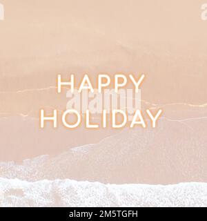 Fröhliche Feiertage Neon-Schriftzug-Vektor Stock Vektor