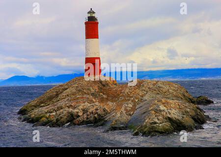 Les Eclaireurs Leuchtturm des Endes der Welt, Ushuaia, Argentinien Stockfoto