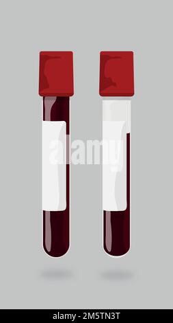 Coronavirus-Blutteströhrchen-Vektor Stock Vektor