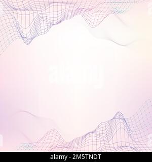 3D-Wellenmuster in Violett Stock Vektor