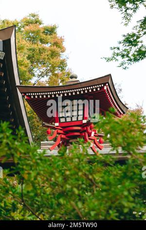 Ziermuster des antiken Tempels im Ueno Park Stockfoto