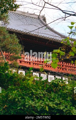 Ziermuster des antiken Tempels im Ueno Park Stockfoto