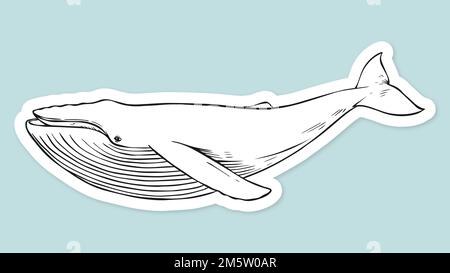 Vektorwal Vintage Schwarz-Weiß-Clipart Stock Vektor