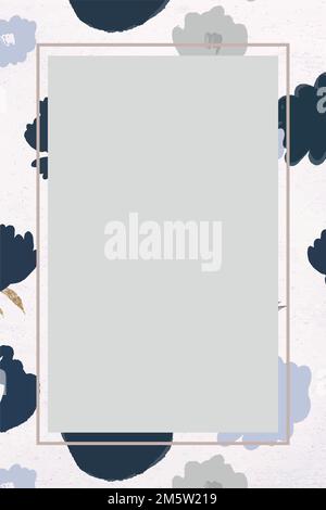 Blau blühende Blume Rahmen Vektor botanische Illustration Stock Vektor