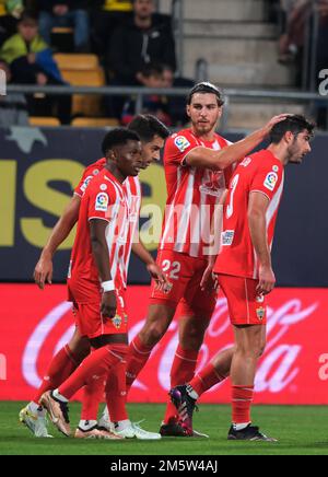 Cadiz, Spanien. 30. Dezember 2022. La Liga Spanisches Fußballspiel La Liga Cadiz gegen Almeria im Nuevo Mirandilla Stadium, Cadiz 30. Dezember 2022 900/Cordon Press Credit: CORDON PRESS/Alamy Live News Stockfoto