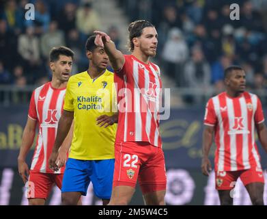 Cadiz, Spanien. 30. Dezember 2022. La Liga Spanisches Fußballspiel La Liga Cadiz gegen Almeria im Nuevo Mirandilla Stadium, Cadiz 30. Dezember 2022 900/Cordon Press Credit: CORDON PRESS/Alamy Live News Stockfoto