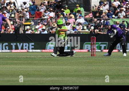 ALBURY NSW, AUSTRALIEN. 31. Dezember 2022. Big Bash League, Sydney Thunder gegen Hobart Hurricanes auf dem Lavington Sports Ground. Credit Karl Phillipson/Alamy Live News Stockfoto