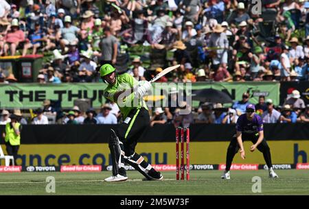 ALBURY NSW, AUSTRALIEN. 31. Dezember 2022. Big Bash League, Sydney Thunder gegen Hobart Hurricanes auf dem Lavington Sports Ground. Credit Karl Phillipson/Alamy Live News Stockfoto