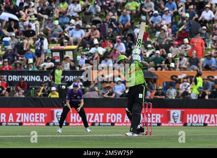 ALBURY NSW, AUSTRALIEN. 31. Dezember 2022. Big Bash League, Sydney Thunder gegen Hobart Hurricanes auf dem Lavington Sports Ground. Credit Karl Phillipson/Alamy Live News Stockfoto