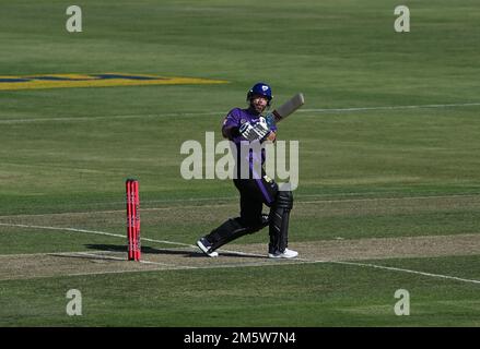 ALBURY NSW, AUSTRALIEN. 31. Dezember 2022. Big Bash League, Sydney Thunder gegen Hobart Hurricanes, auf dem Lavington Sports Ground. Credit Karl Phillipson/Alamy Live News Stockfoto