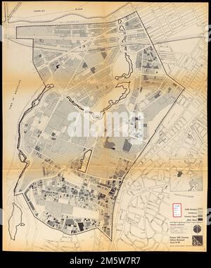 Parker Hill-Fenway Stadterneuerungsgebiet r-48 : Baubedingungen. Begleitet von einem Stadterneuerungsplan für Bostons Stadtviertel Parker Hill/Fenway. Weist darauf hin, dass Gebäude zufriedenstellend, umfangreich und umfangreich repariert werden. Bildausschnitt: [Ortskarte] Massachusetts, Suffolk, County, Boston, Fens Mission Hill Stockfoto