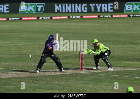 ALBURY NSW, AUSTRALIEN. 31. Dezember 2022. Big Bash League, Sydney Thunder gegen Hobart Hurricanes, auf dem Lavington Sports Ground. Credit Karl Phillipson/Alamy Live News Stockfoto