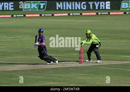 ALBURY NSW, AUSTRALIEN. 31. Dezember 2022. Big Bash League, Sydney Thunder gegen Hobart Hurricanes, auf dem Lavington Sports Ground. Credit Karl Phillipson/Alamy Live News Stockfoto