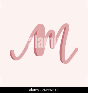 Leserbrief M Typographievektor Stock Vektor