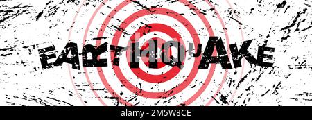 Erdbebenhintergrund. Seismogramm zur seismischen Messung. Stock Vektor