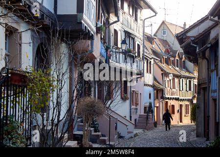 Eguisheim, Elsass, Frankreich Stockfoto