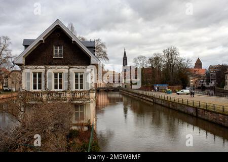 Spaziergang durch Straßburg, Elsass, Frankreich Stockfoto