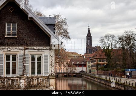 Spaziergang durch Straßburg, Elsass, Frankreich Stockfoto