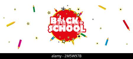 Zurück zu Schule Zeichen Stock Vektor