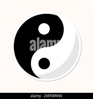 Der Yin und Yang Symbol Sticker Vektor Stock Vektor