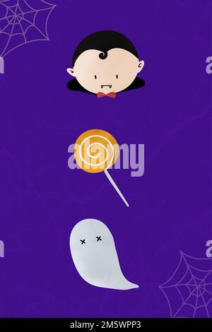 Hübsches Halloween-Design-Elemente-Vektorset Stock Vektor