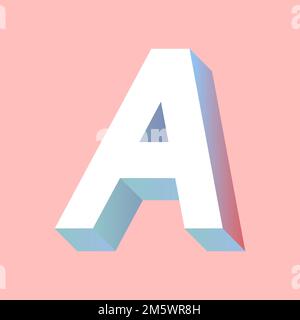 Isometrischer Alphabet-Buchstabe Ein Typographievektor Stock Vektor