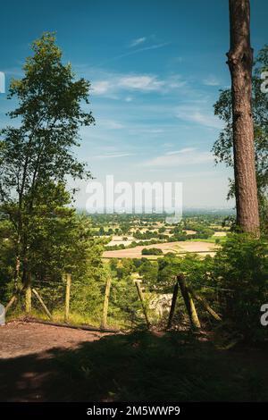 Blick von Alderley Edge - Cheshire, Großbritannien Stockfoto