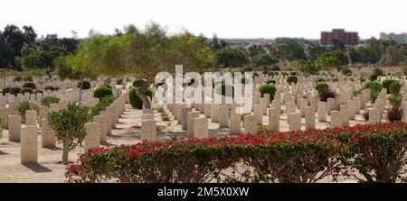 Der Commonwealth-Militärfriedhof in Al Alamein, Nordküste Ägyptens, Nordafrika Stockfoto