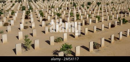 Der Commonwealth-Militärfriedhof in Al Alamein, Nordküste Ägyptens, Nordafrika Stockfoto