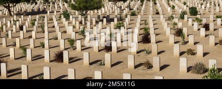 Der Commonwealth-Militärfriedhof in Al Alamein, Nordküste Ägyptens, Nordafrika Stockfoto