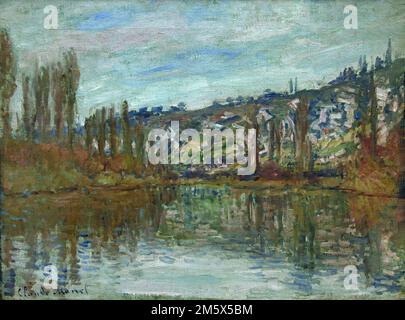 La seine en aval de Vetheuil - seine stromabwärts von Vetheuil von Claude Monet 1840 - 1926 Frankreich Französisch Stockfoto