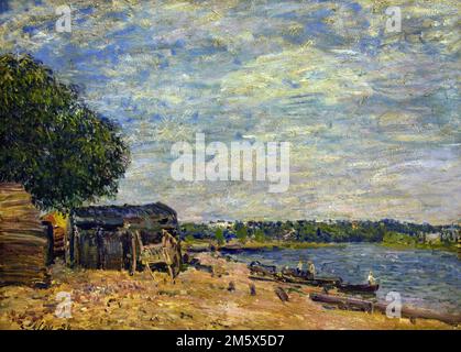 Saint Mammès Paysage - Saint Mammes Landscape 1884 Alfred Sisley 1839 - 1899 Britisch/Französisch Impressionist Frankreich Stockfoto