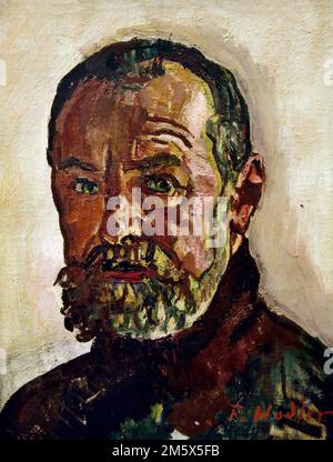 Selbstportrait, Ferdinand Hodler (1853 − 1918) Schweizer, Schweiz ( Schweizer Künstler Ferdinand Hodler ist einer der einzigartigsten Meister des Jugendstils ) Stockfoto