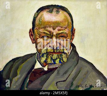 Selbstportrait, Ferdinand Hodler (1853 − 1918) Schweizer, Schweiz ( Schweizer Künstler Ferdinand Hodler ist einer der einzigartigsten Meister des Jugendstils ) Stockfoto