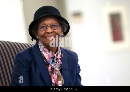 Gladys West. Porträt des amerikanischen Mathematikers Gladys Mae West (B. 1930) im Jahre 2018. Stockfoto