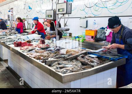 Fisch Markt, Olhao, Algarve, Portugal Stockfoto